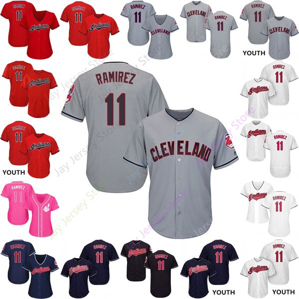 

Custom Cleveland 11 Jose Ramirez Jersey Indians Jerseys Cooperstown Cool Base Flexbase White Black Red Grey Home Away Men Women Youth Cheap