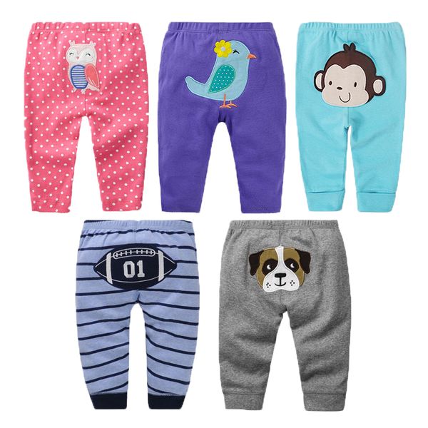 

5 packs baby pants spring summer baby girl panties cotton toddler boy clothing cartoon newborn leggings infant baby pp trousers y190529, Blue