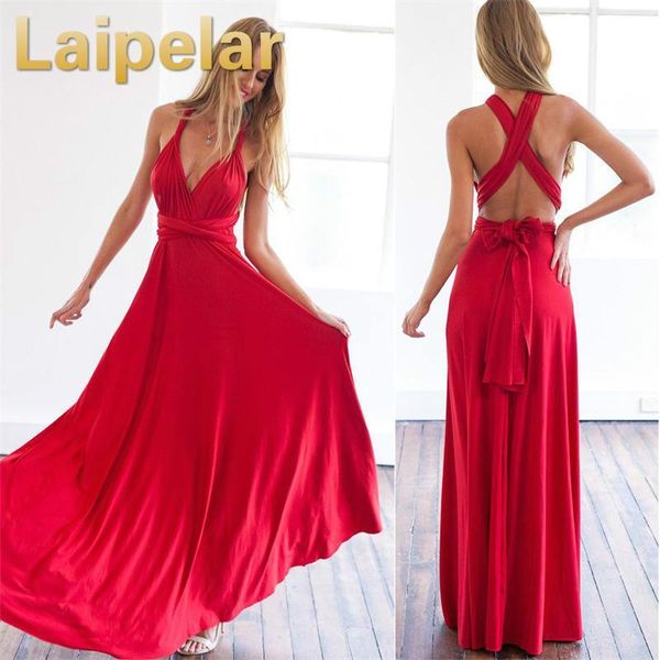 

laipelar fashion women long party dress club floor-length summer maxi dresses fashion multiway bridesmaids boho women dress, Black;pink