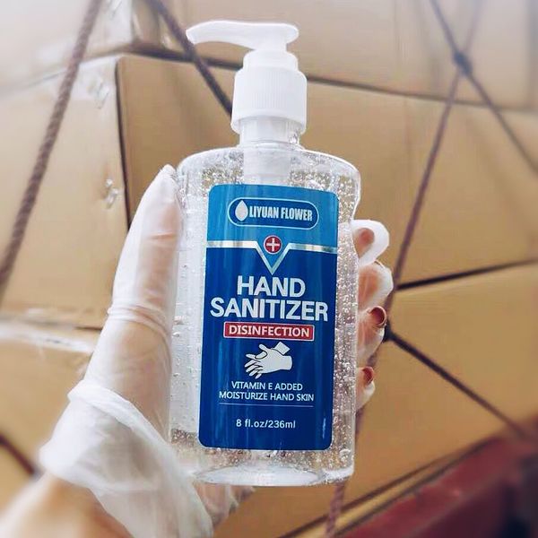 

liyuan flower wash hand sanitizer 8 fl.oz/236ml disinfection vitamin e added moisturize hand skin for home office dhl free