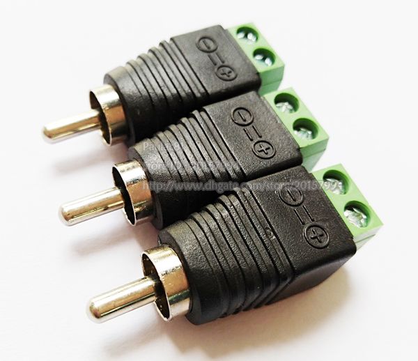 Hochwertiger CAT5-auf-Cinch-Stecker-TV-Video-Balun-Stecker-Adapter für CCTV/10 Stück