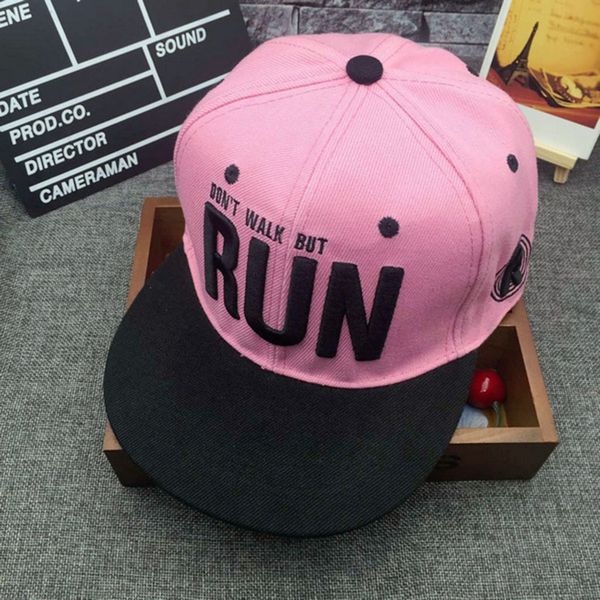 

fashion letters run embroidery baseball cap snapback hat men and women hip-hop hat outdoor sport casual travel couple shade, Blue;gray