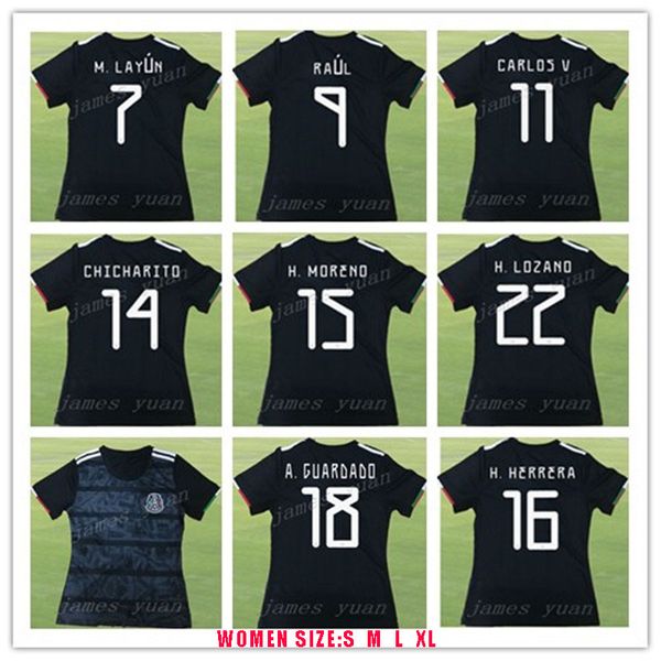 

2019 mexico gold cup black marquez h lozano g do anto vela raul football women occer jer ey home chicharito cami eta hernandez g do