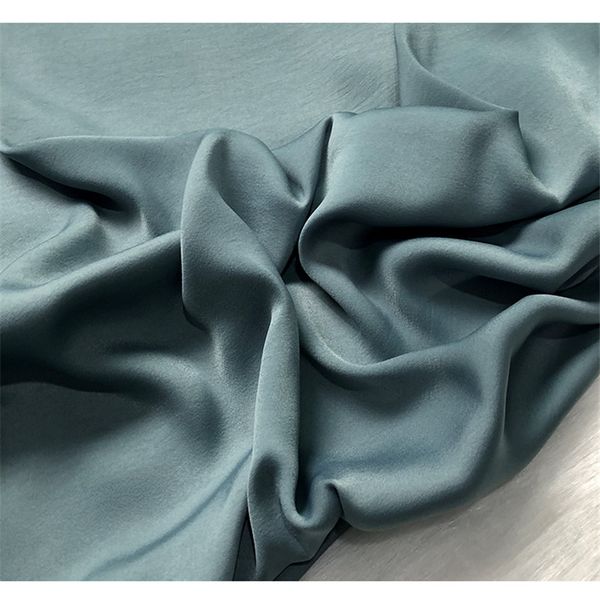 

cf568 1meter fashion summer pea green charmeuse fabric skin-friendly soft silk fabrics for women dress pajamas shirts fabrics, Black;white