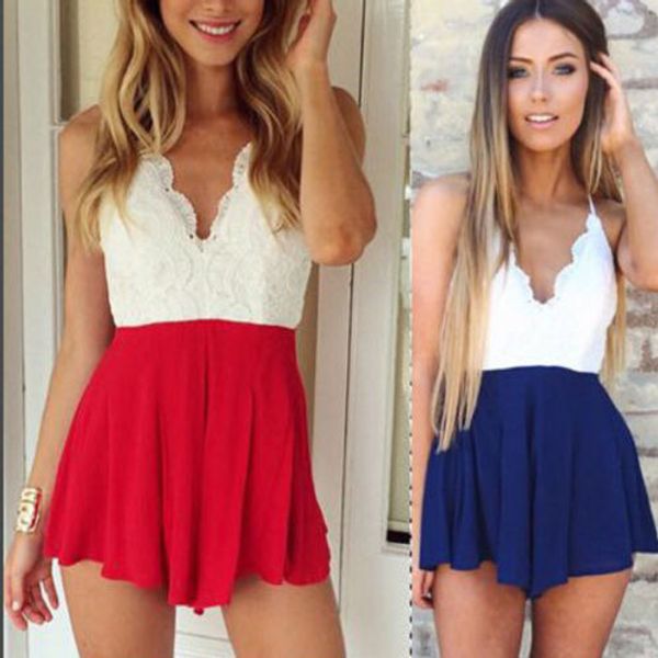 

ladies v-neck sleeveless casual summer lace patchwork cocktail party short slim mini dress, Black;gray