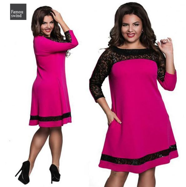 

большие платья размеры большой кружевном платье лоскутное розовый фиолетовый плюс размер короткие платья партии женщин одежда дизайнерская о, Black;gray