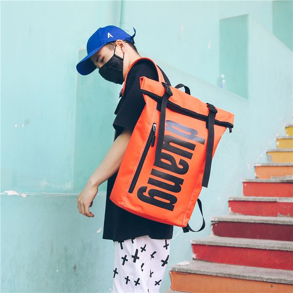

school bag mens large capacity-style-college wind campus personality high school students street backpack womens