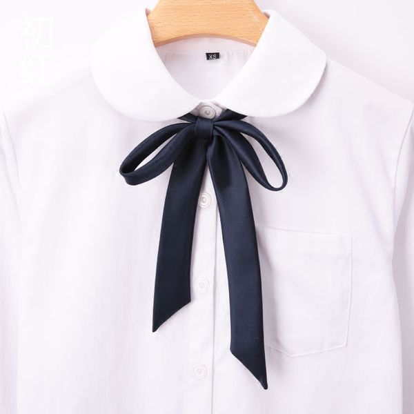 

jk uniforms accessories bow lace-up collar flower college wind ribbon womens hand bow tie collar rope satin, Black;gray