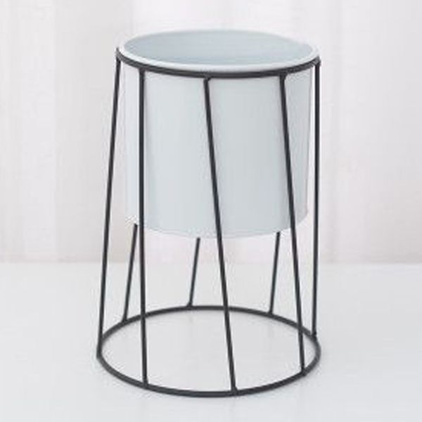 

2019 flower pot geometric metal rack garden plant display stand holder decor