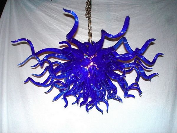 

pure blue chandelier light 100% handmade small size pretty elegant ceiling hanging lamp for new house decor