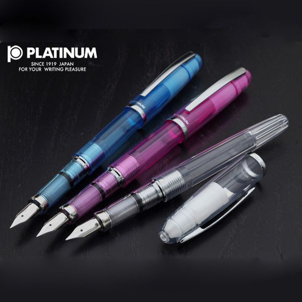 

platinum japan transparents crystal stainless steel nib fountain pen pgb-3000a
