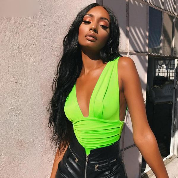 

женская комбинезон женщины моды sexy глубокий v шеи bodysuits рукавов backless женщины sexy party club тонкий rompers тощий bodycon bodysuit, Black;white