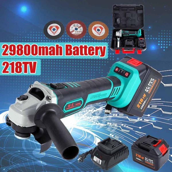 

128/188/218tv 15000/22500/29800mah 600w cordless electric angle grinder power cutting tool chainsaw bracket polishing grinder