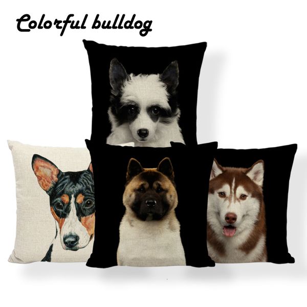 

dog golden retriever husky cushion cover pug chihuahua schnauzer pillow case fairy table couch gifts toss pillow small polyester