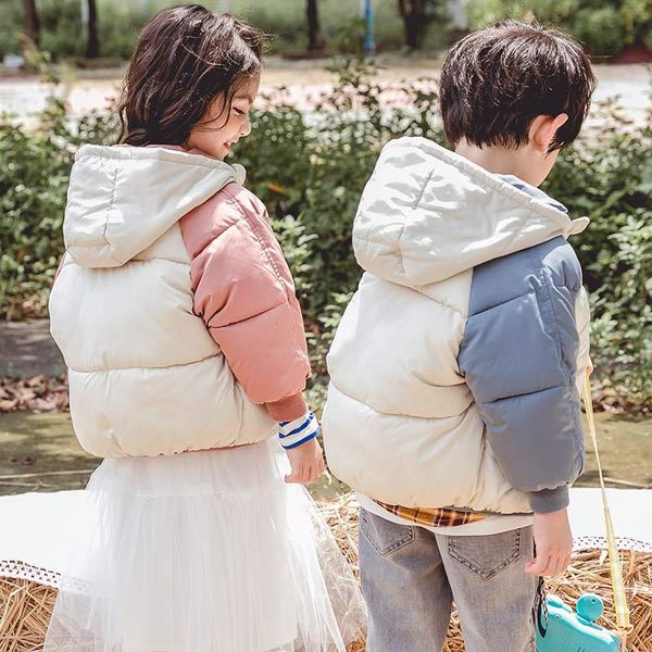 

benemaker toddler sports jackets for girl boy winter coats children warm clothes snowsuit baby windbreaker kids outerwear yj116, Blue;gray