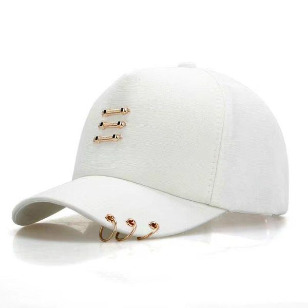 

deepom women's baseball cap with rings snapback summer hats for women men kpop cap iron ring dad hat baseball hip hop, Blue;gray