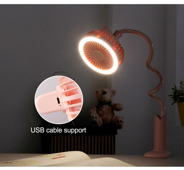 

портативный usb гибкий вентилятор с led свет 2 скорость регулируемая холодильник мини рука вентилятор маленький рабочий стол настольный usb