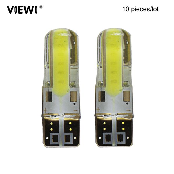 

10 pcs led light auto canbus t10 cob 1w super white w5w 192 194 12v car wedge parking bulb dome lights width license plate lamp