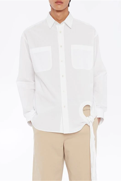 

индивидуальные s ~ 6xl новый корейский trend красивый молодых мужчин личность кисточкой свободно и универсальный плюс размер рубашки, White;black