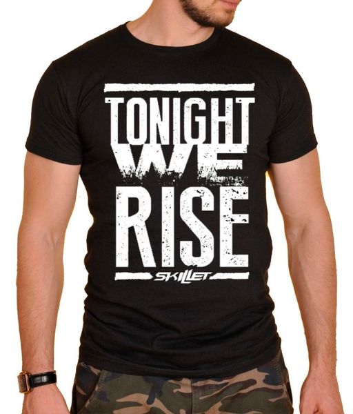 

summer 2018 skillet band t shirt logo mens t shirt blackprinted men casual, White;black