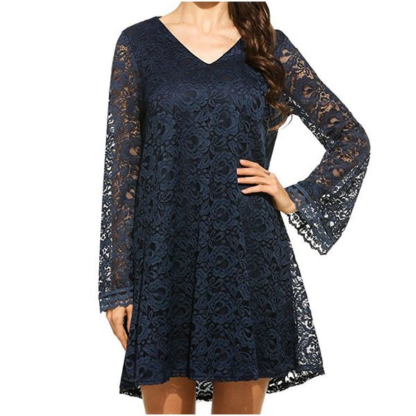 

casual dresses long plus size gowns mothers dress loose elegant women dresses for wedding party lace straight vestido mujer #3, Black;gray