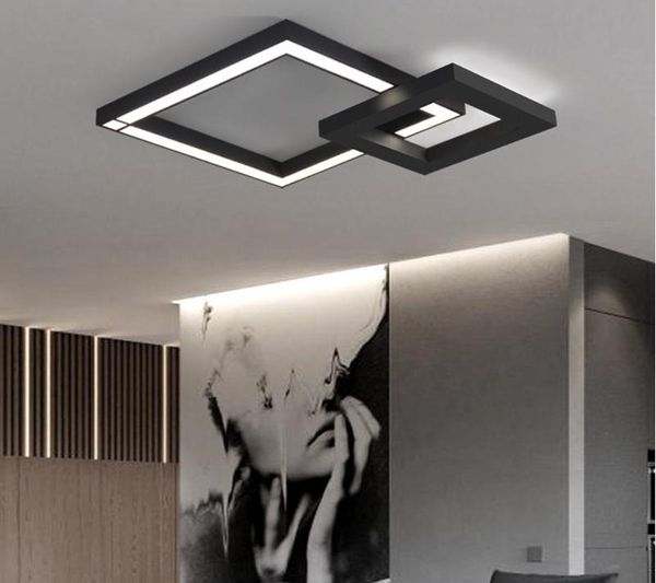 Illuminazione interna Plafoniera moderna sala da pranzo Lampada a LED faro bar camere da letto Soggiorno lampadario RGB colore nero bianco LLFA