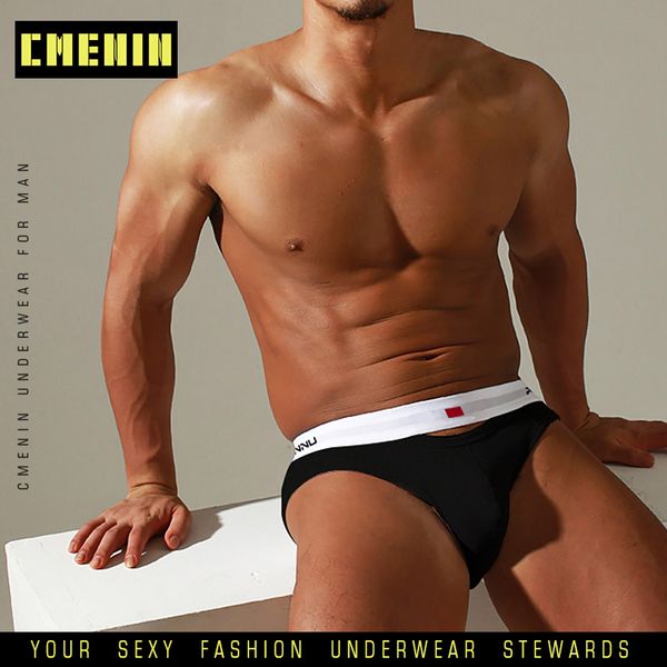 

underpants sissy soft gay men underwear bikini briefs solid comfortable mens shorts panties ad7501, Black;white