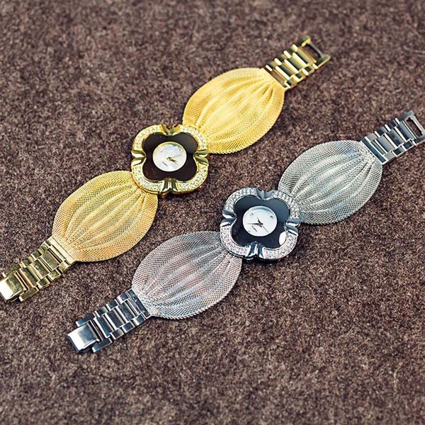 

fashion fabulous lady sparkling diamond bracelet watch mirror luxury classic quartz watch women gift suitable for any occasions, Slivery;brown