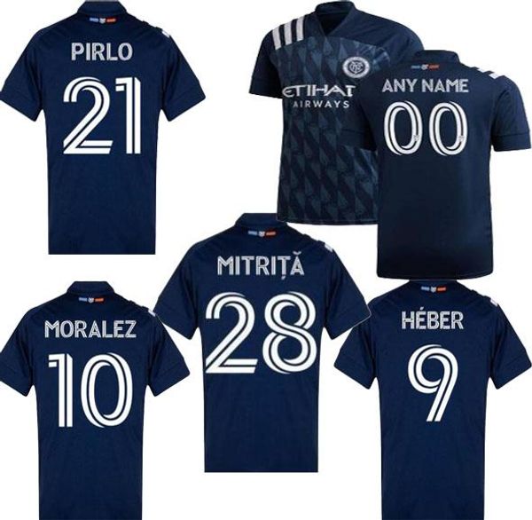 

in stock men and kids kit 2020 2021 new york city soccer jersey mls 20 21 heber parks nycfc mitrita moralez david villa pirlo football shirt, Black;yellow