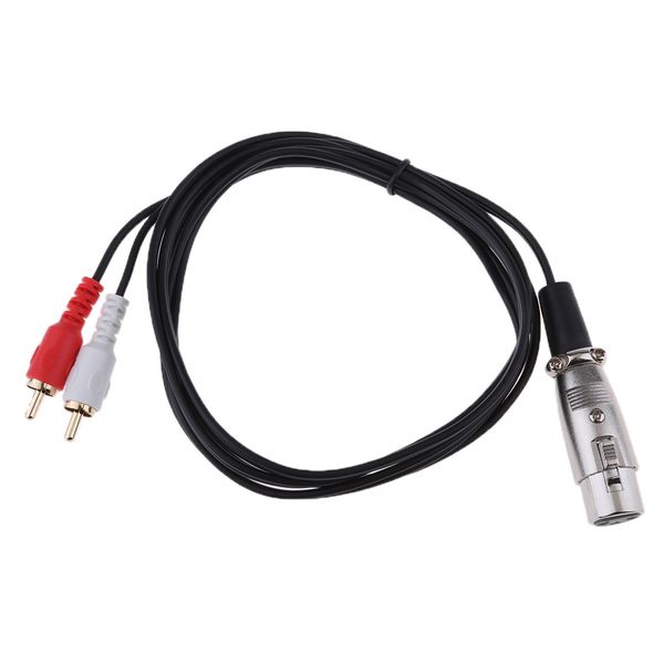 

xlr y splitter patch cable 1 xlr female to dual rca
