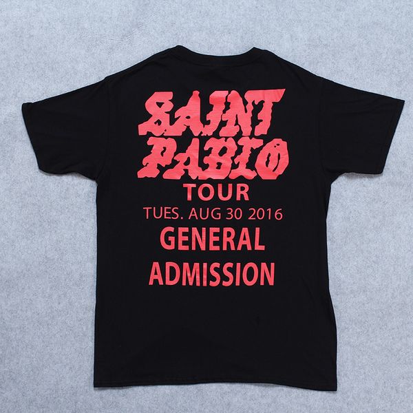 

Saint Pablo Printed Kanye West Mens Casual Designer Tshirts Summer Male Female Crew Neck Short Sleeve Tops Solid Color Tees