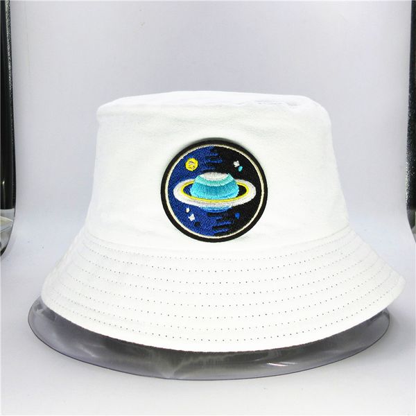 

2020 new style blue star embroidery bucket hat fisherman hat outdoor travel sun cap hats for men and women 80
