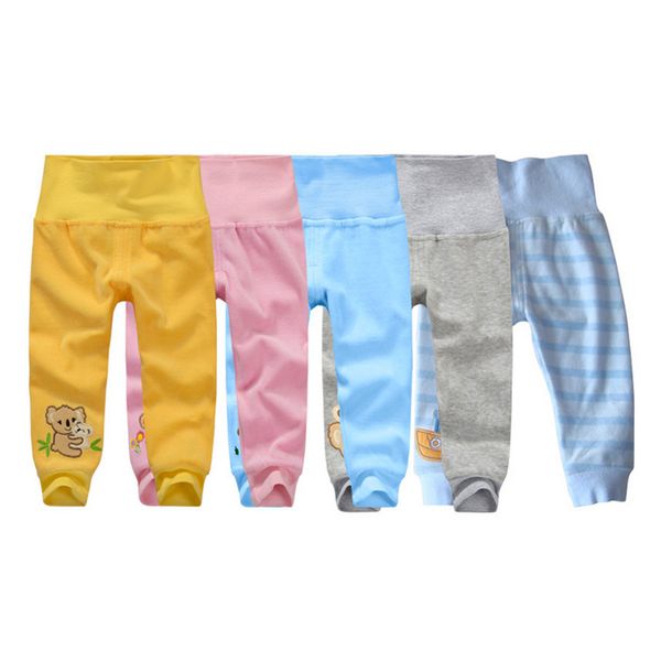 

y111 new arrival neonatal tall waist protect his pants cotton tall waist trousers baby trousers kid wear pantautumn/spring, Blue