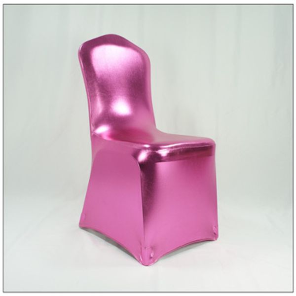 

new metallic gold silver blue red green fushia spandex chair cover nobal lycra chair cover wedding party decoration