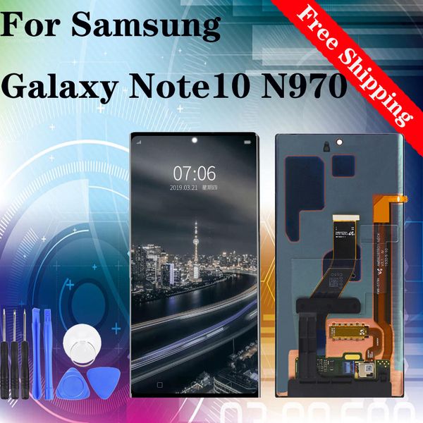 

оригинал для samsung galaxy note 10 n970 дисплеи дисплей экран с сенсорным экраном digitizer ассамблеи бесплатной доставкой