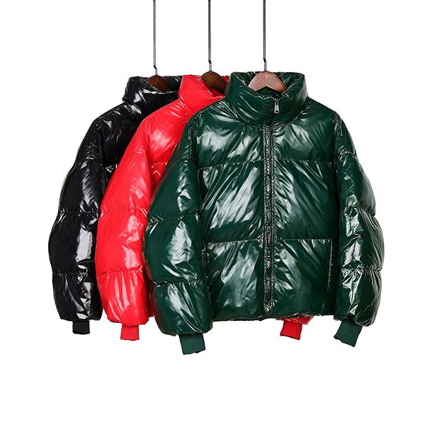 

heydress winter glossy down parka women waterproof coat embroidery jackets large size loose winter warm thick parka women jacket, Black