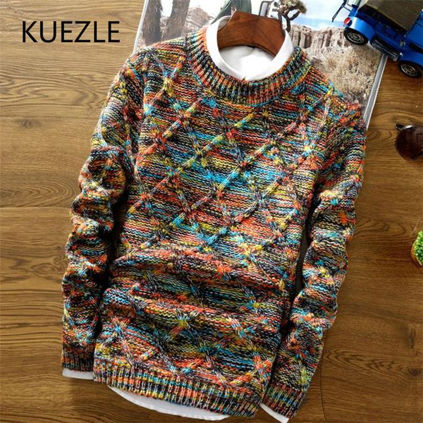 

men's sweaters 2021 fashion men sweater streetwear casual slim fit male clothing long sleeve knitted pullovers winter thick o-neck 3xl, White;black