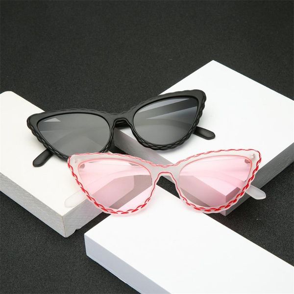 

sunglasses women polarized fashion sun glasses for women prevent uv car driver glasses cat eye mask stripes retro eyewear k523, White;black