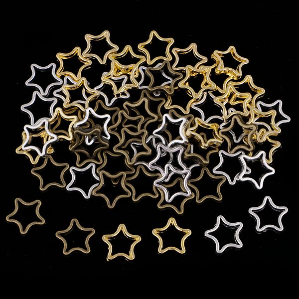 

60 pieces mixed color retro pentagram piercing beads for diy jewelry crafts