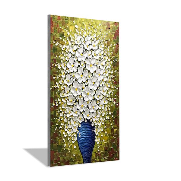 

vase vertical rectangle hand-painted oil painting 3d living room corridor room house interior wall art decorative painting