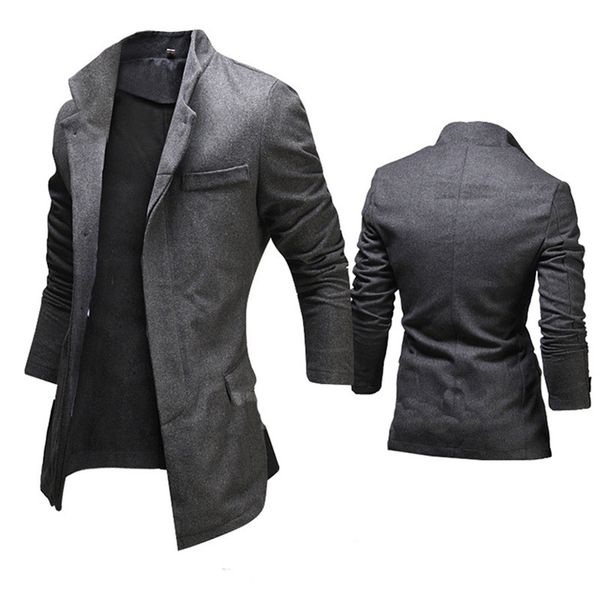 

mens trench coats designer solid color slim outerwear autumn mens lapel neck coat, Tan;black