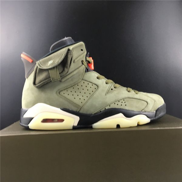 

travis scott 6 og mens basketball shoes cactus jack x 6s glow in dark 3m reflective army green tinker ts sp des chaussures, Black;red