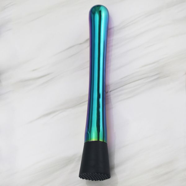 

gradient color stainless steel cocktail muddler household portable bar kitchen supplies