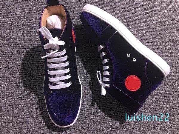 

новые поступления пара обуви red bottoms замша низко топ обувь горячие моды мужчины красной подошвой кроссовки зашнуровать повседневная обув, Black