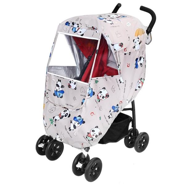 

universal stroller accessories waterproof cute rain cover wind dust shield zipper open for baby strollers pushchairs raincoat