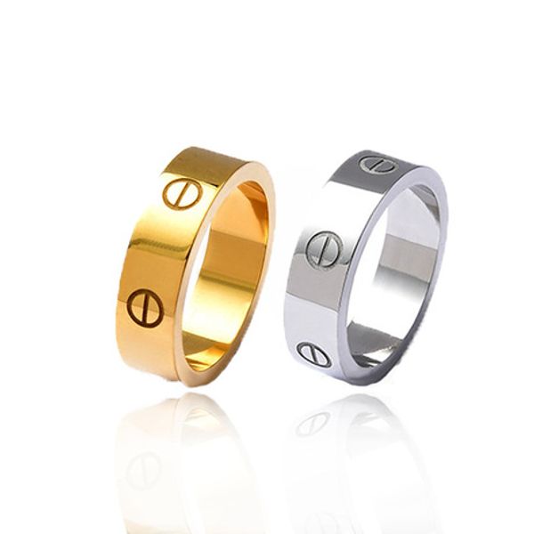 

Couple ring gold ilver ro e gold rhine tone love ring titanium teel jewelry whole ale 4mm 5mm 6mm dhl
