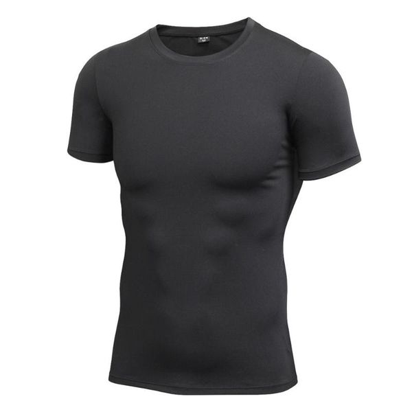 

running jerseys bodybuilding fitness workout quick dry shirts for men - breathable clothes gym/running/cycling sportswear fit tee, Black;blue