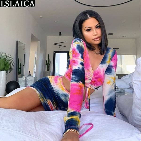 

fashion two piece set and skirts v-neck navel casual women sets print streetwear wild women two piece outfits bodycon, White