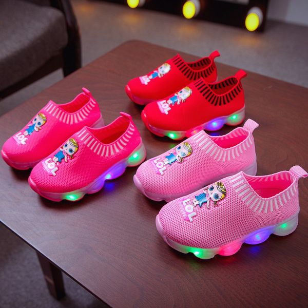 

new cartoon fashion children shoes breathable girls shoes soft comfortable baby infant tennis lovely kids sneakers, Black;red