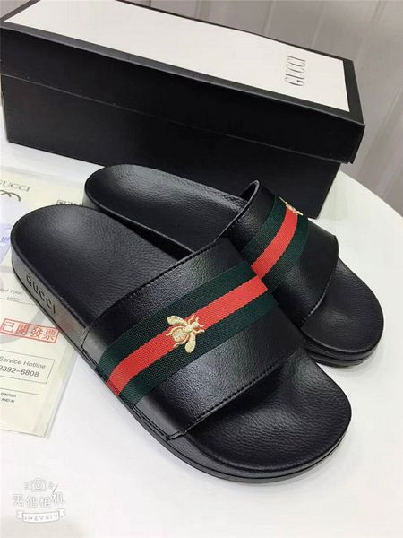 

Высочайшее Качество Натуральная Кожа Желтая Пчела Женские Слайды G Тапочки Женск